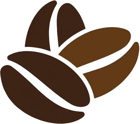 Three roasted coffee beans